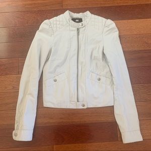 H&M | Light Jacket Quilted Shoulders Gray/White 2